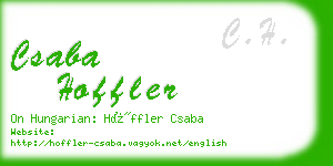 csaba hoffler business card